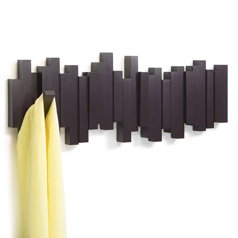Creative Wall-Mounted Coat Rack and Hooks Organizer