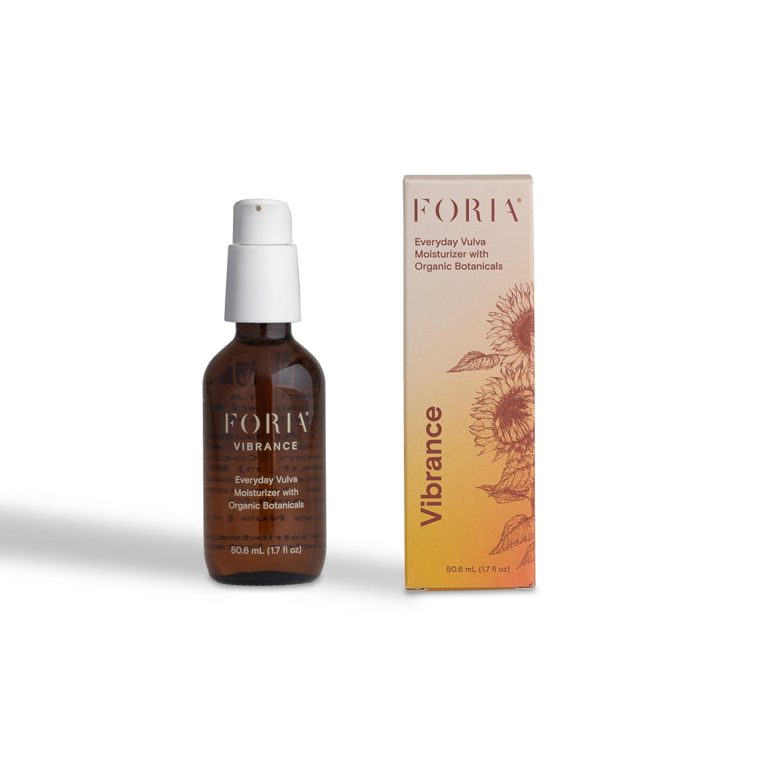 Everyday vulva moisturizer bottle with organic botanicals and award badge